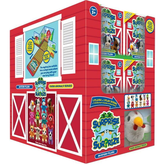 Surprise Surprize Farm Animals Mini Plush Mystery Box (17 Packs)