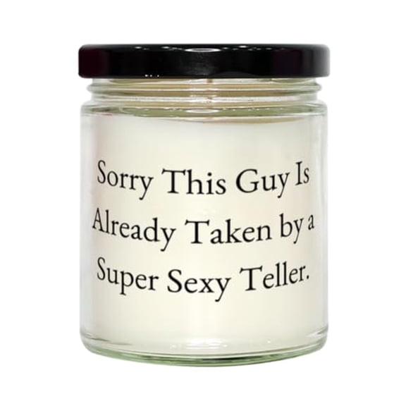 Surprise Teller Gifts, Sorry This Guy Is Already Taken by a Super, Teller Scent Candle From Team Leader, Gifts For Coworkers