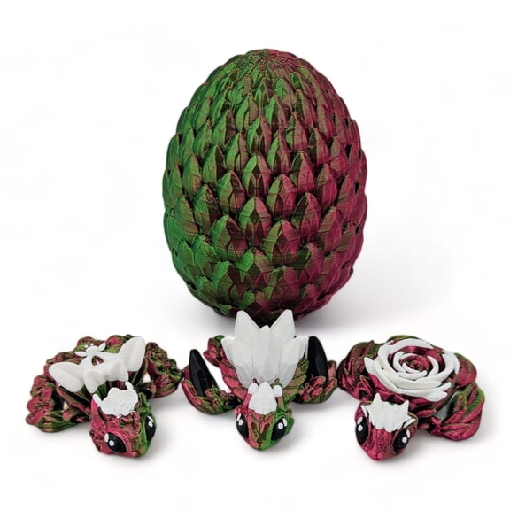 Surprise Turtle Egg Articulating Collectible Figurine - Fun and Unique Colors - ADHD, Autism, Stress Relief - Comes with 3 Turtles (Green/Red)
