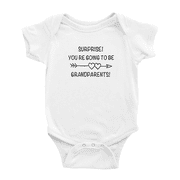 Surprise! You Are Going To Be Grandparents Cute Baby Romper Boy Girl Unisex