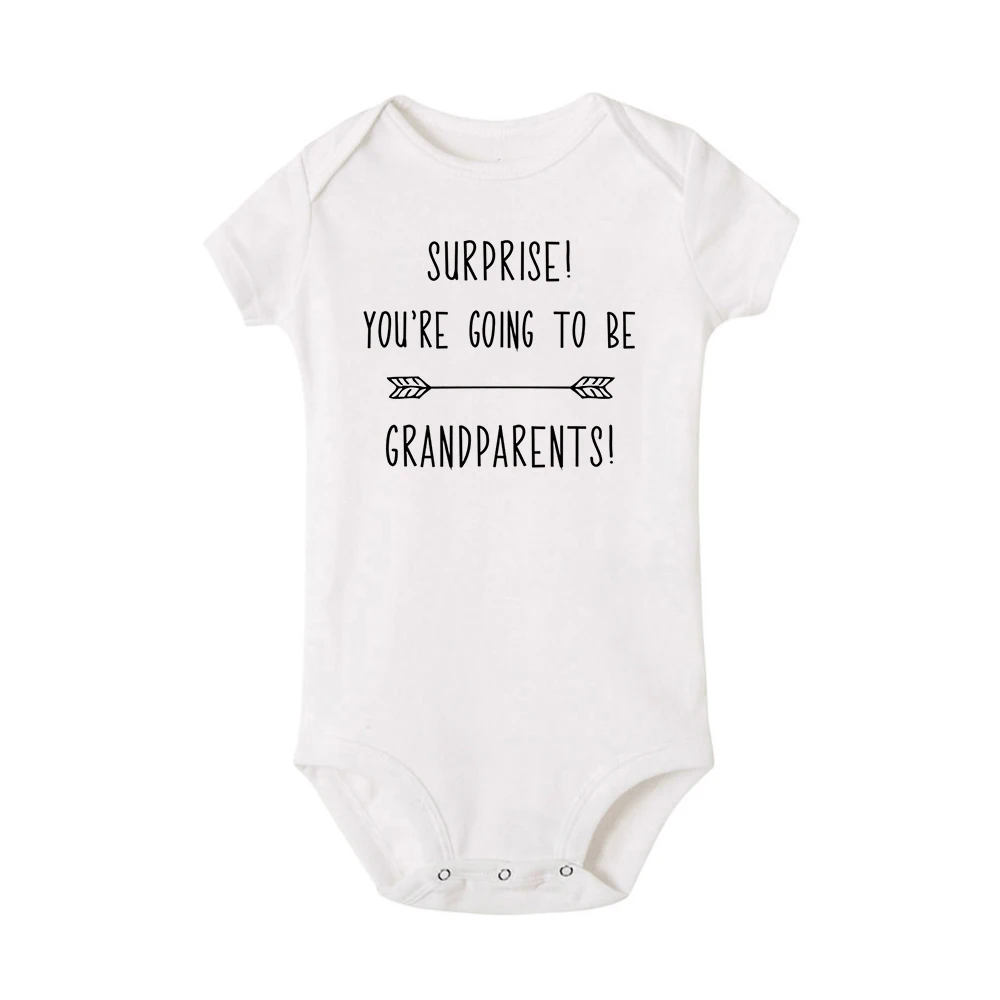 Surprise You're Going To Be Grandparents Baby Bodysuit Pregnancy