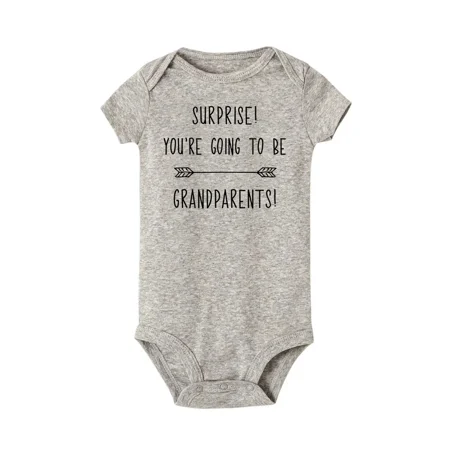 Surprise You're Going To Be Grandparents Baby Bodysuit Pregnancy Announcement Baby Clothes Infant Bodysuit New Grandparent Gifts