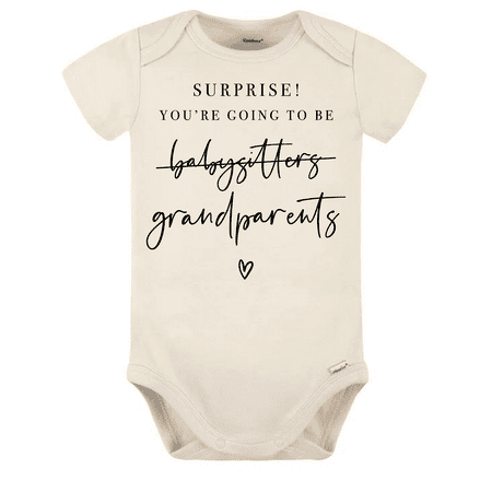 Surprise, Your're Going to be Grandparents Onesie®, Pregnancy Announcement to Grandparents, Pregnancy Reveal, Natural