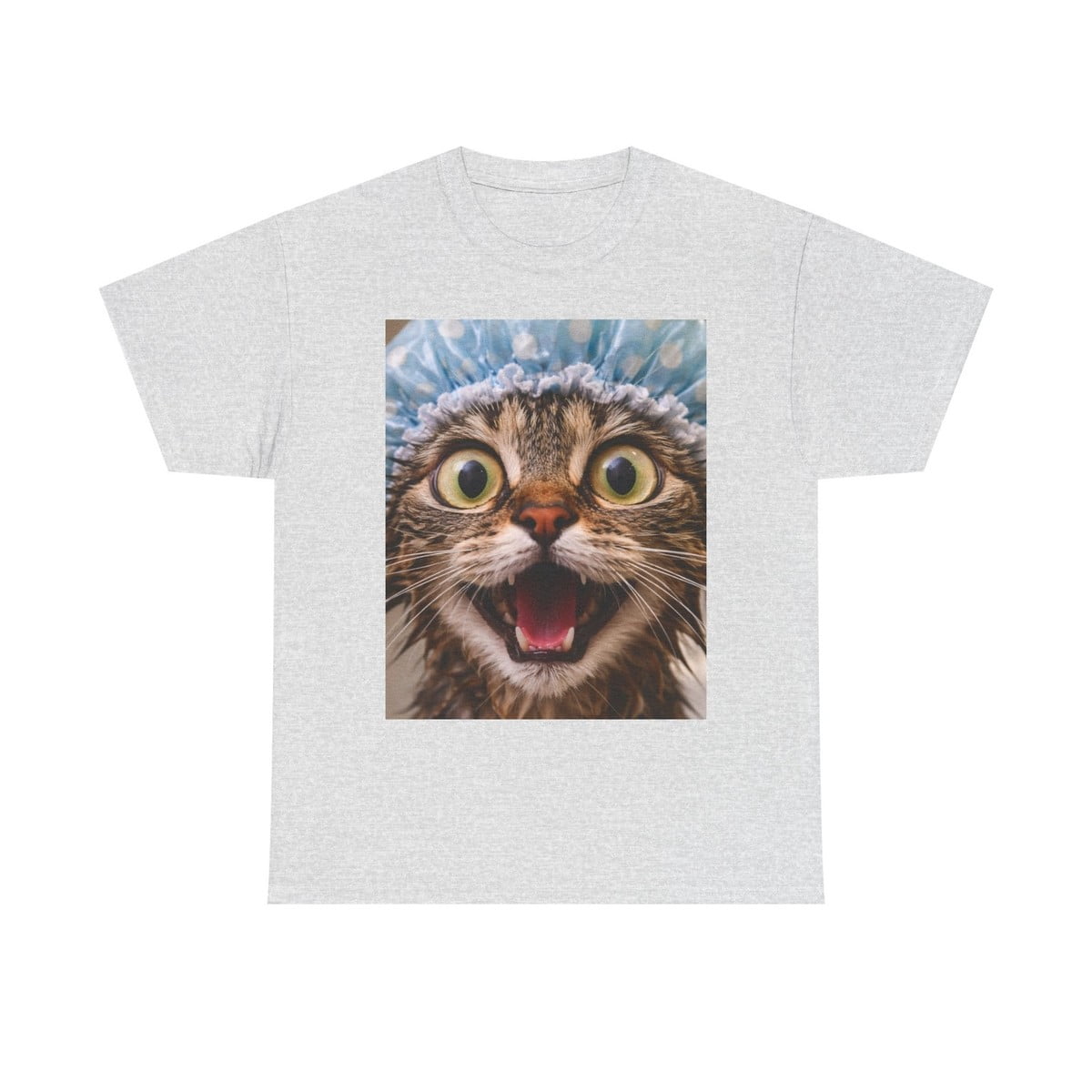 Surprised Cat Face Portrait Graphic T-Shirt - Walmart.com