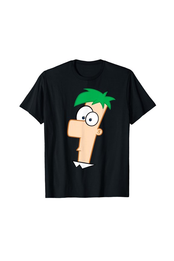 Surprised Expression Cartoon Character Big Face T-Shirt for Fun and Playful Style