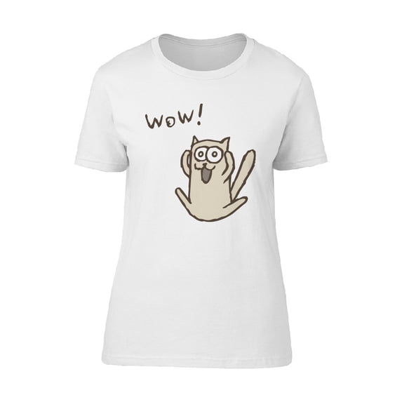 Surprised Gray Cat Tee Men's -Image by Shutterstock
