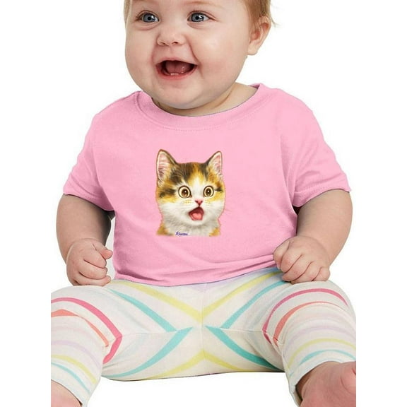 Surprised Kitten T-Shirt Infant -Kayomi Harai Designs,  6 Months