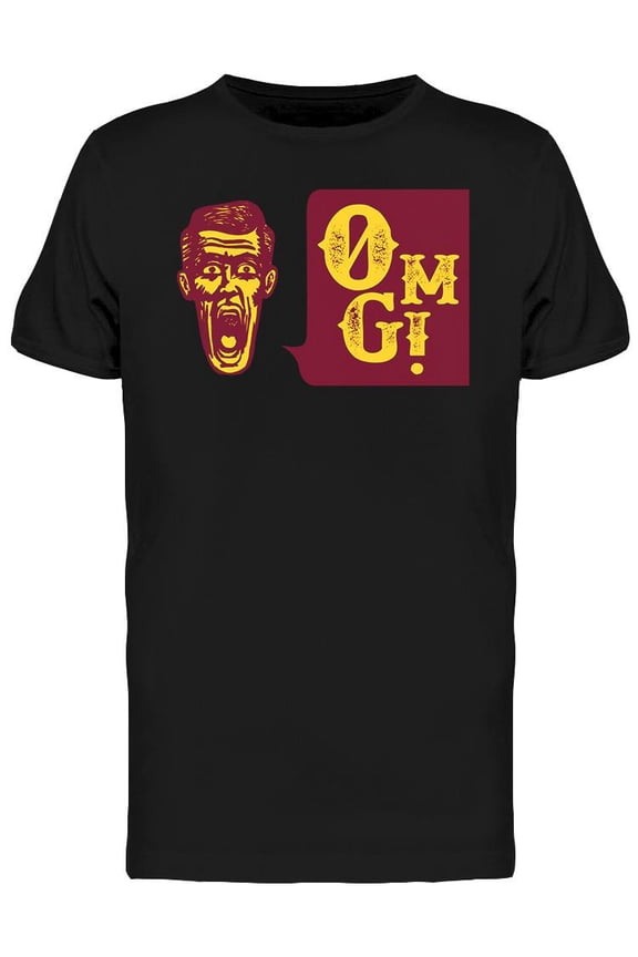 Surprised Man, Omg! T-Shirt Men -Image by Shutterstock, Male Small