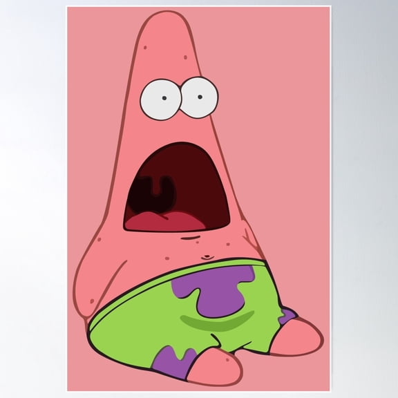 Surprised Patrick Poster Wall Art, Modern Wall Decor For Living Room Bedroom, 8x12 UNFRAMED