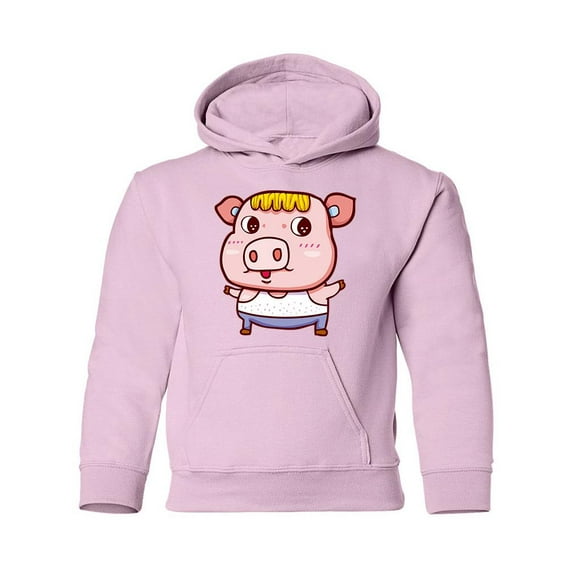 Surprised Pig Hoodie Juniors -Image by Shutterstock, Medium