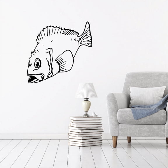 Surprised Rock Bass Decal - 36 Inches