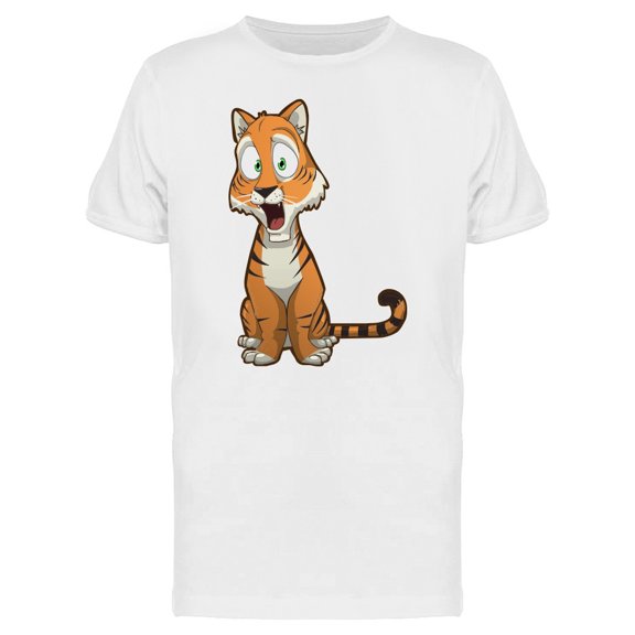Surprised Young Tiger T-Shirt Men -Image by Shutterstock, Male Small