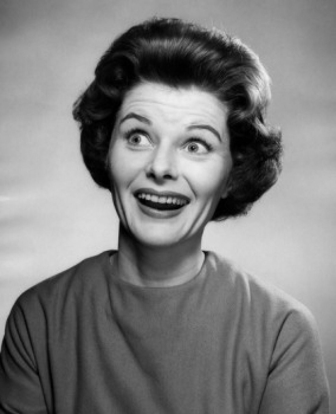 Surprised woman smiling Canvas Art - (24 x 36)