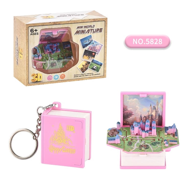 Surpriseebook 3D Mini Foldable Pop-Up Book Miniature Keychain of