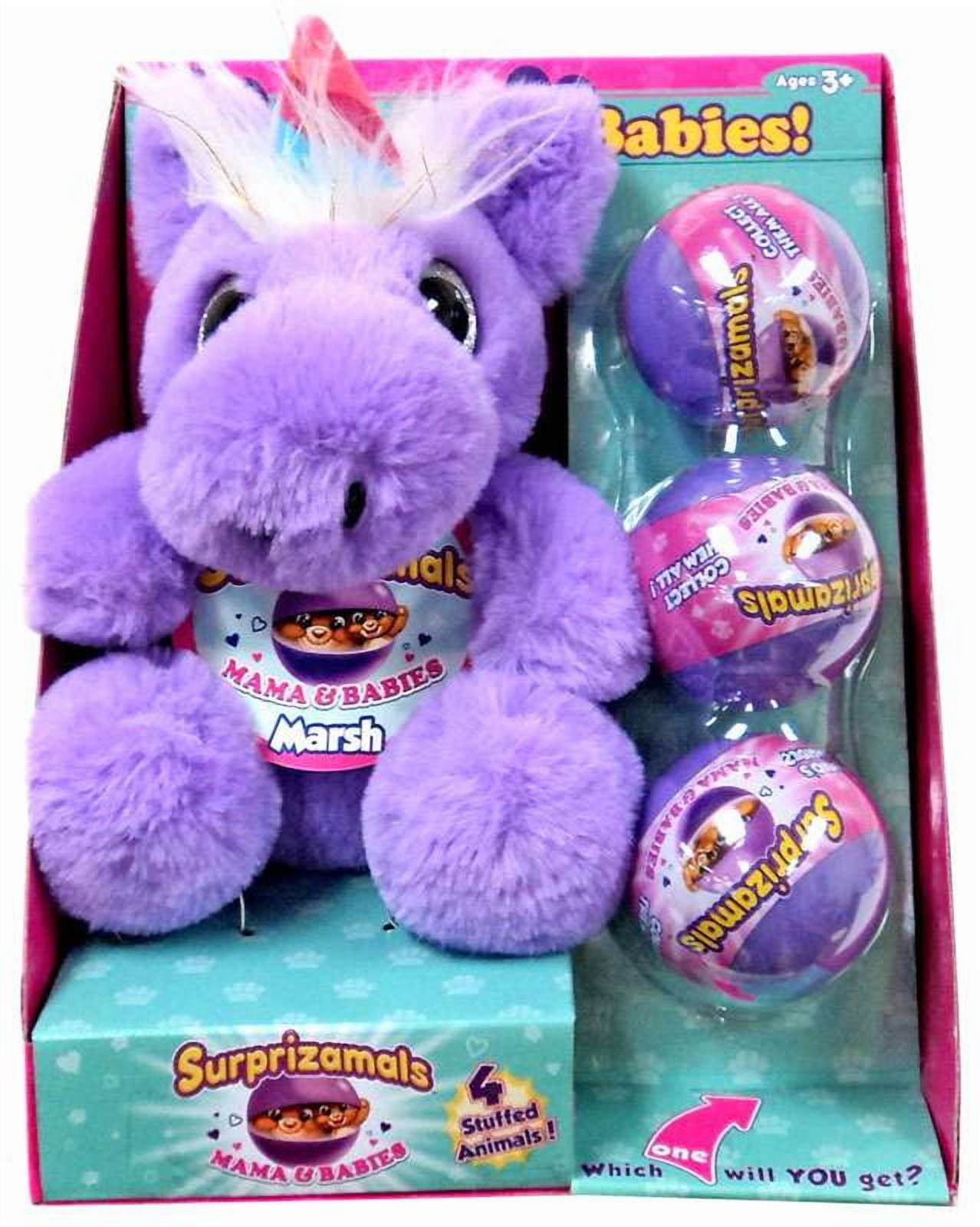 Surprizamals Mama & Baby Marsh Mystery Pack Set (Unicorn Plush & 3 Packs)