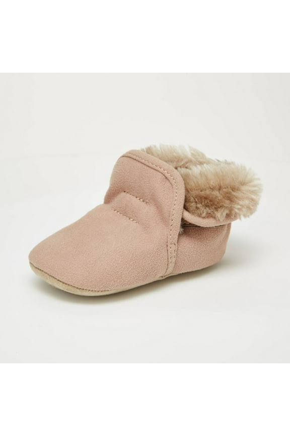 Baby Girls' Charlie Faux Suede Boots -Light Beige - ( Small 6-12 Months)