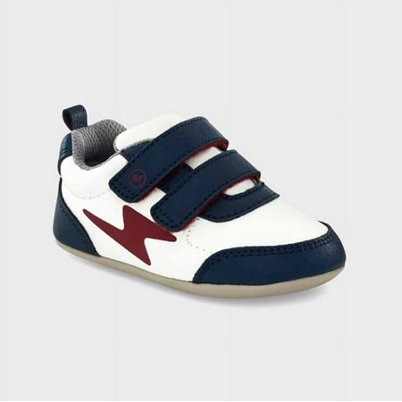 Surprize by Stride Rite Unisex Baby Sneaker Style Booties - (Navy Blue, Small 6-12 Months)