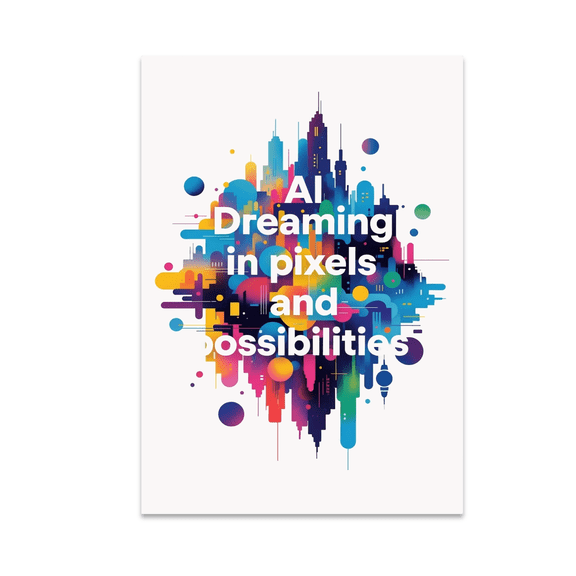 Surreal AI City Wall Art - Art Enthusiast - 13x19 Poster Print