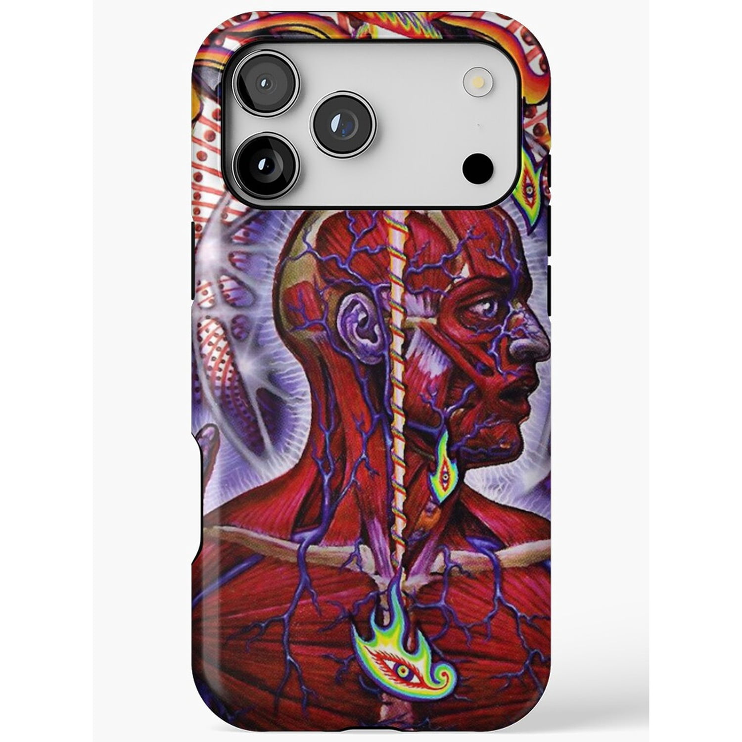 Surreal Anatomical Human Profile Red and Purple Tough Phone Case for ...