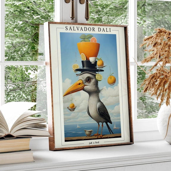 Surreal Bird Theme Abstract Wall Art, Unframed Canvas Size 16x24