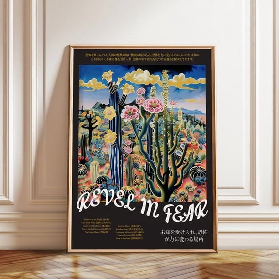 Surreal Cactus Desert Wall Art Print