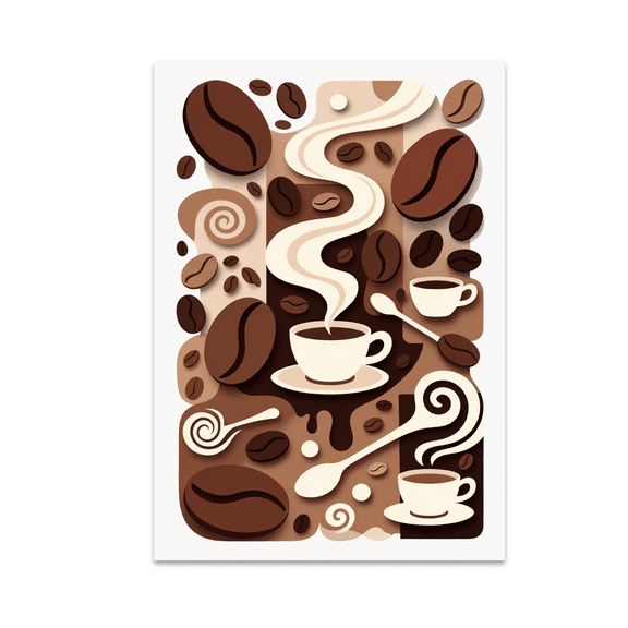 Surreal Collage Coffee Dreams - Coffee Enthusiast - 13x19 Poster Print