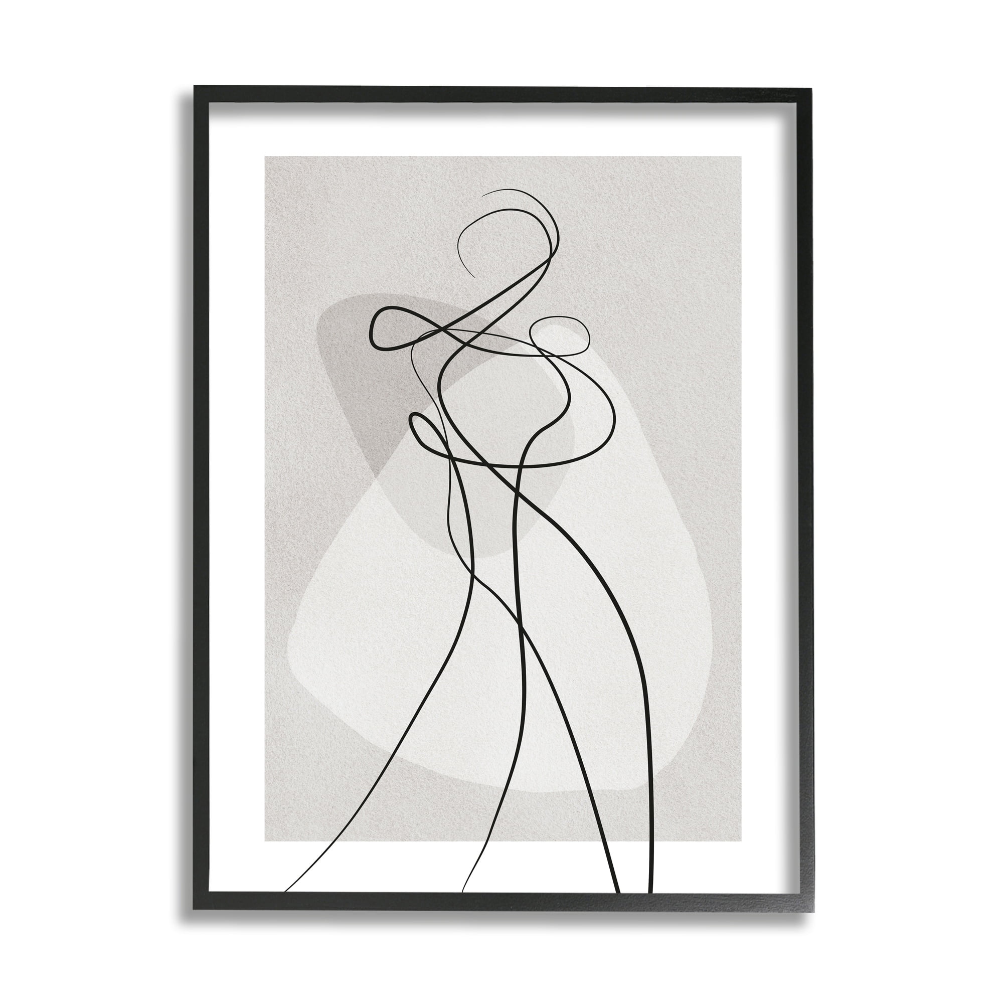 Surreal Figure Expressive Body Abstract Contemporary 11 in x 14 in Framed Painting Art Prints, by Stupell Home Décor