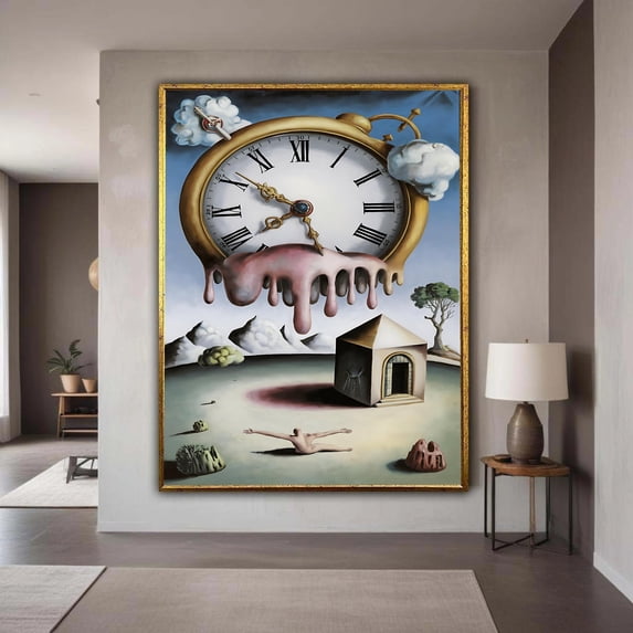 Surreal Melting Clock Print, Dali