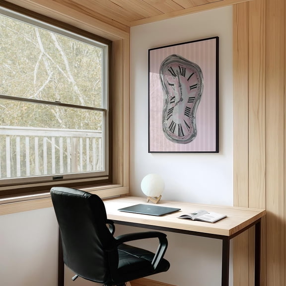 Surreal Melting Clock Wall Poster Art On , Poster Print Only