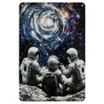 thumbnail image 1 of Surreal Moon Landscape &amp; Astronaut Metal Wall Art - Retro 8x12" Iron Poster for Room Decor, Frameless, 1 of 8