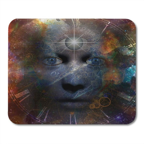 Surreal Painting Face Third Eye 3D Rendered Some Provided Courtesy Mousepad Mouse Pad Mouse Mat 9x10 inch