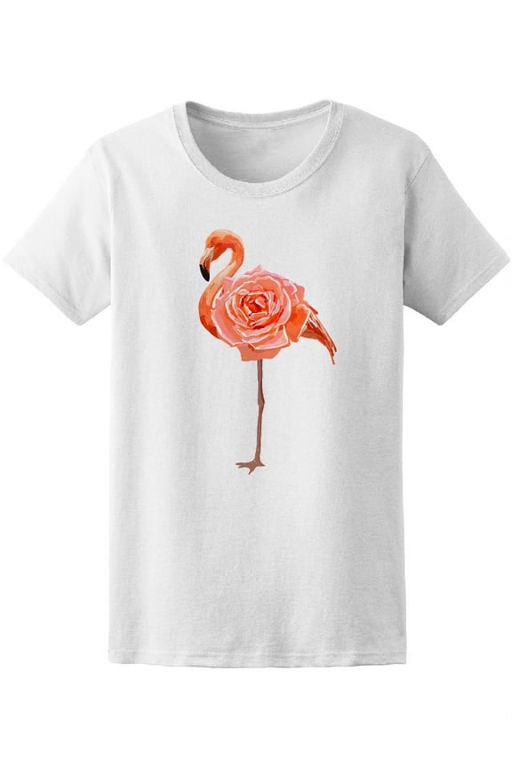 Surreal Pink Flamingo Rose Body T-Shirt Women -Image by Shutterstock, Female Large