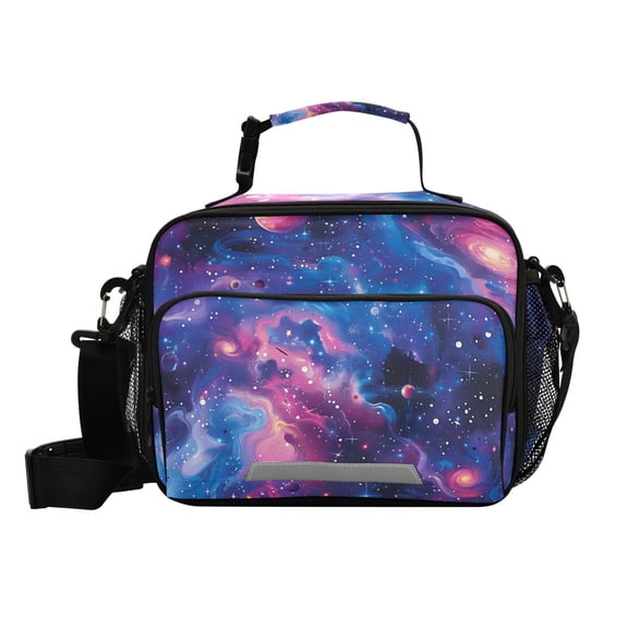 Surreal Stars Planets Galaxy Insulated Lunch Bag Portable Cooler Bag Mommy Bag Large Capacity 6L