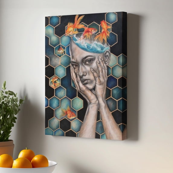 Surreal Woman And Fish Next Generation Art Large Surreal Modern ...