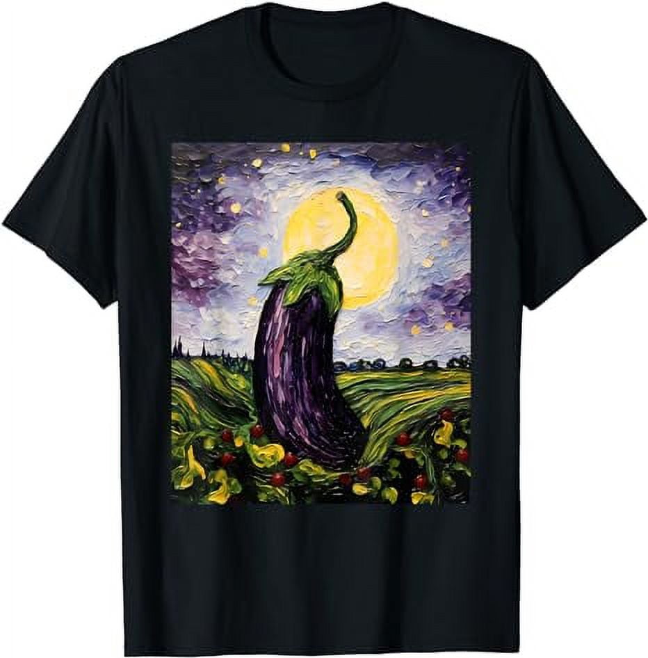 Surrealism Starry Night Eggplant TShirt