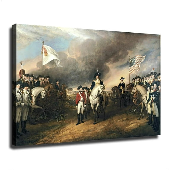 Surrender of Lord Cornwallis Yorktown Canvas Poster Modern Aesthetic Picture Wall Art Home Office Decoration Painting Holiday Gift