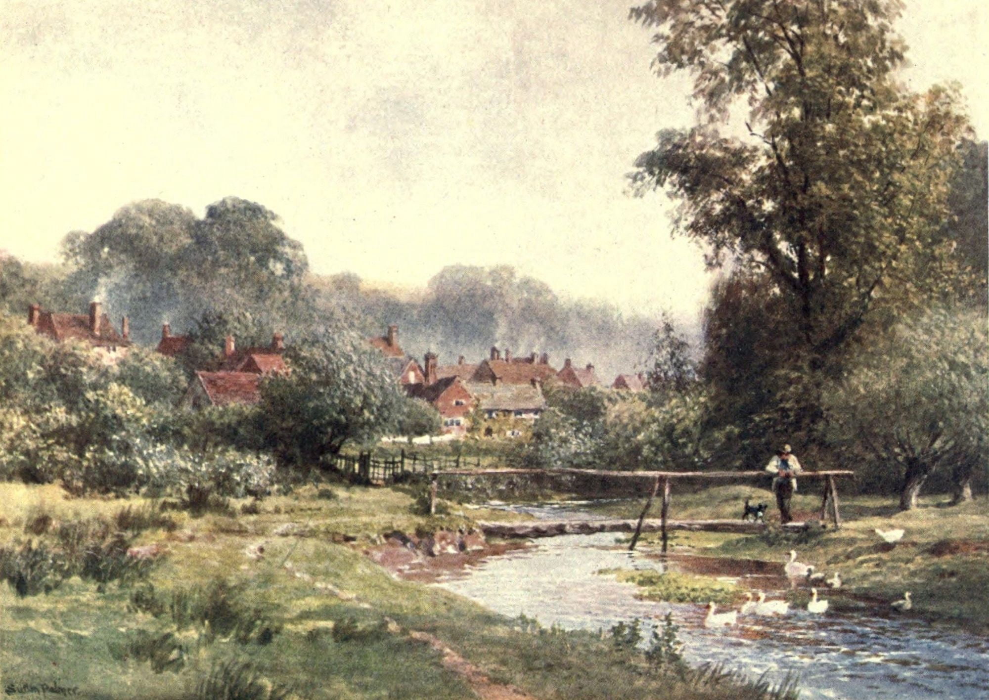 Surrey 1906 Abinger Hammer Canvas Art - Harold Sutton Palmer (18 x 24)