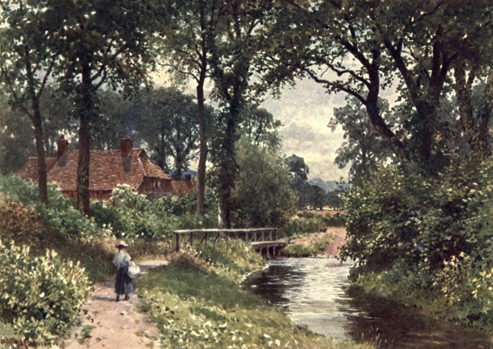 Surrey 1906 Bourne Chobham Canvas Art - Harold Sutton Palmer (18 x 24)