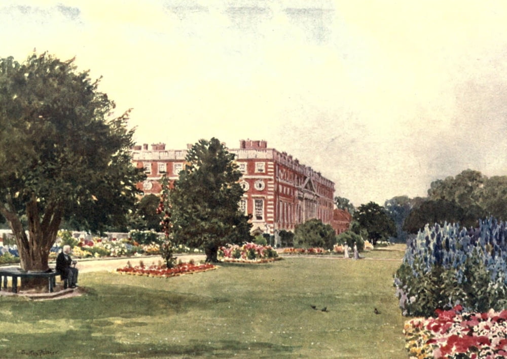 Surrey 1906 Hampton Court Canvas Art - Harold Sutton Palmer (18 x 24)