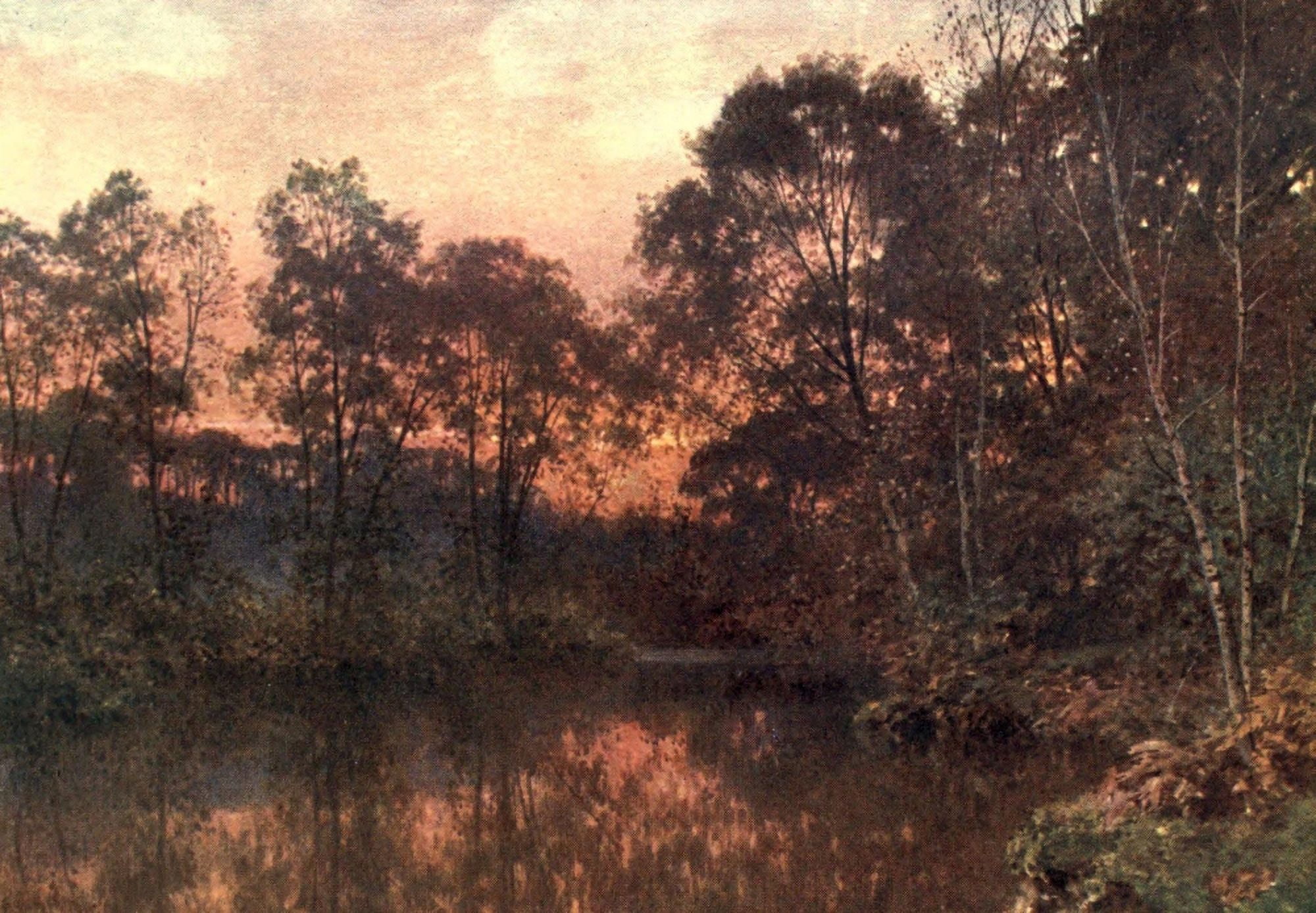 Surrey 1906 Last Glow Canvas Art - Harold Sutton Palmer (18 x 24)