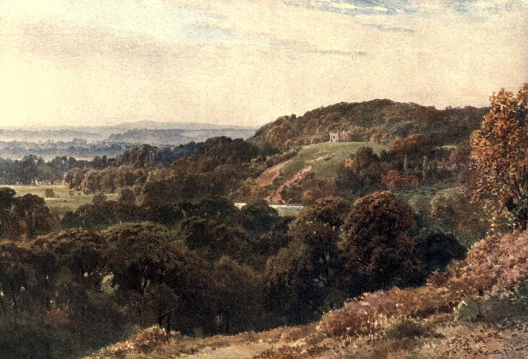 Surrey 1906 St Catherines Chapel near Guildford Canvas Art - Harold Sutton Palmer (18 x 24)
