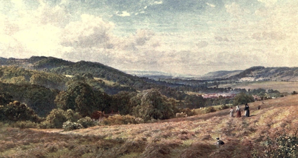 Surrey 1906 Vale of Dorking Canvas Art - Harold Sutton Palmer (18 x 24)