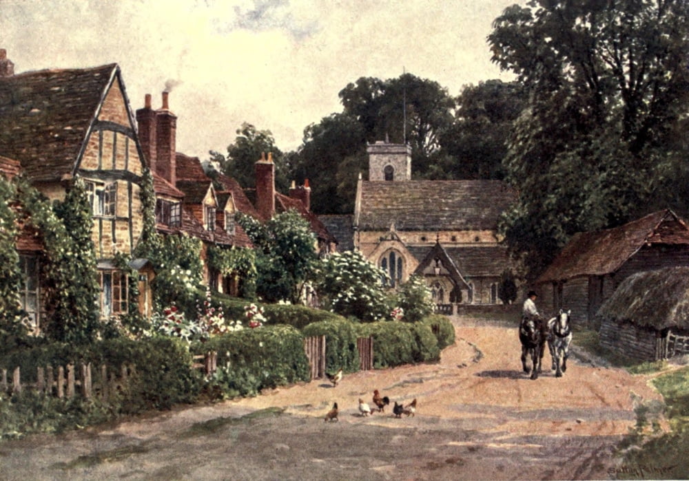 Surrey 1906 Village of Betchworth near Dorking Canvas Art - Harold Sutton Palmer (18 x 24)