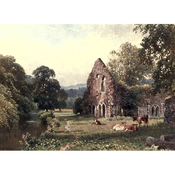 Surrey 1906 Waverley Abbey near Farnham Canvas Art - Harold Sutton Palmer (18 x 24)
