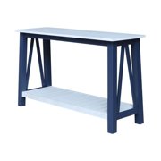 Surrey Console & Sofa Table, Blue & Antiqued Chalk