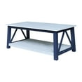 thumbnail image 1 of Surrey Solid Wood Coffee Table with Shelf - Blue/Antiqued Chalk, 1 of 8