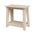 thumbnail image 1 of Surrey Solid Wood Side Table with Shelf - Unfinished, 1 of 8
