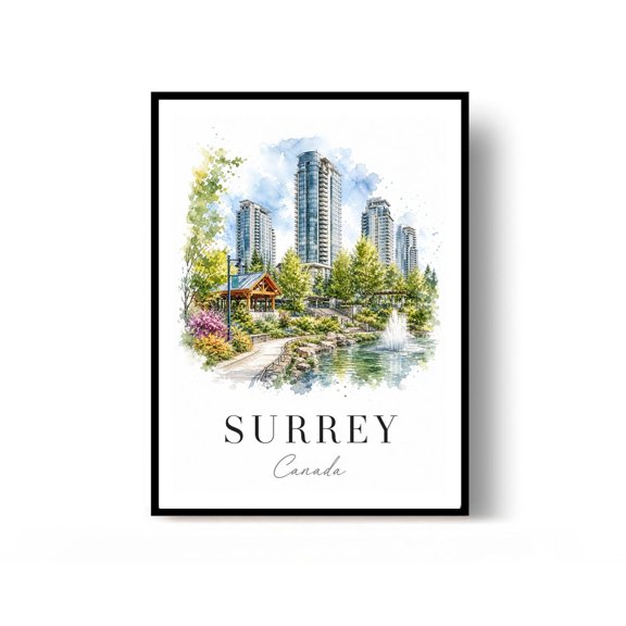 Surrey Travel Print Wall Decor