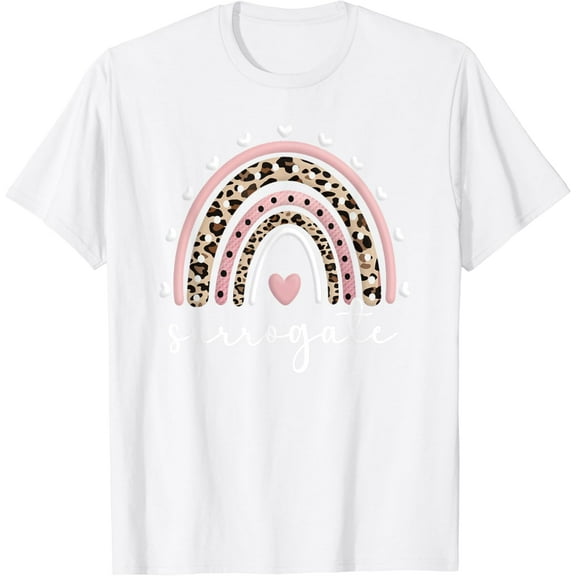 Surro Mama Rainbow Surrogate Mother Gestational Carrier T-Shirt100% cotton