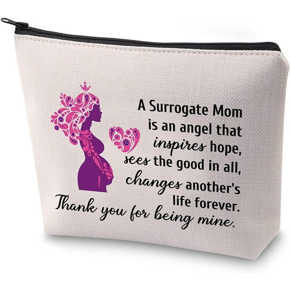 Surrogacy Gift Surrogate Mom Appreciation Gift Surrogate Mother Birthday Zipper Pouch Makeup Bag